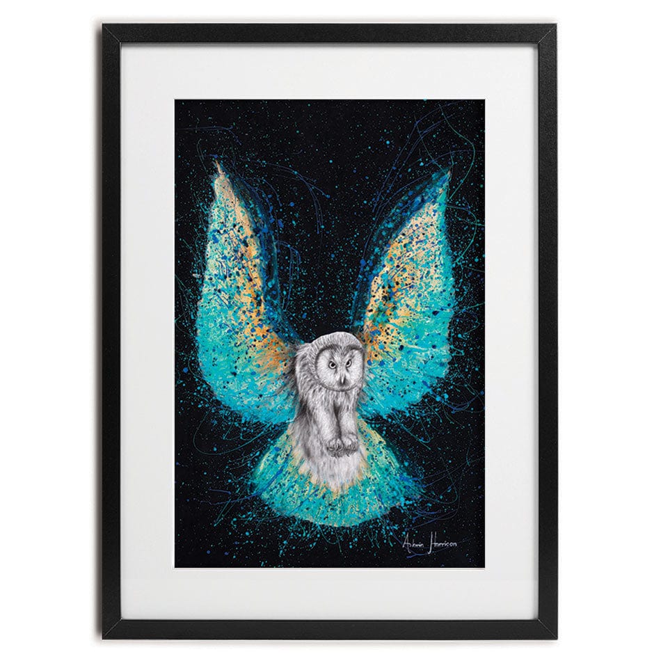 Illuminated Night Owl Framed Art Print wall art product Ashvin Harrison