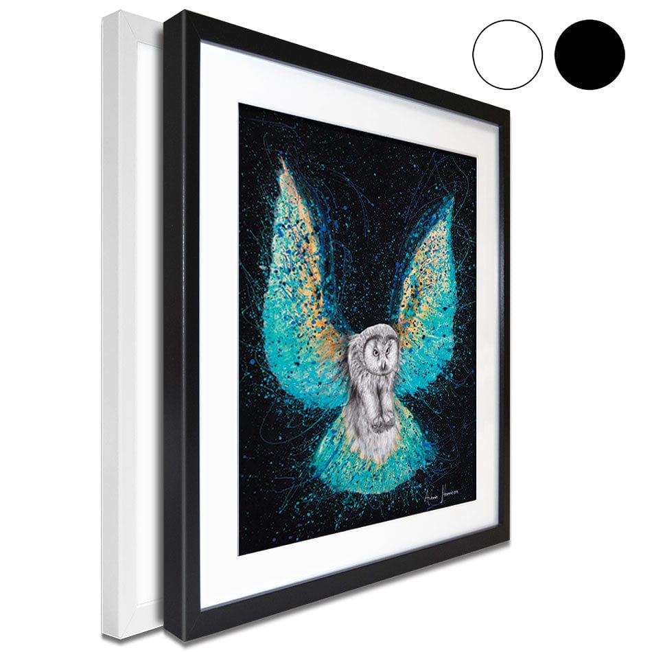 Illuminated Night Owl Framed Art Print wall art product Ashvin Harrison