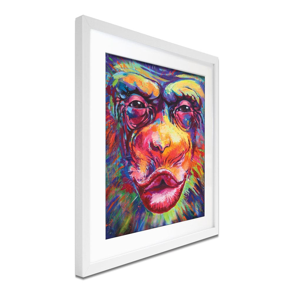 Kissing Monkey Framed Art Print wall art product Limitedart / Shutterstock