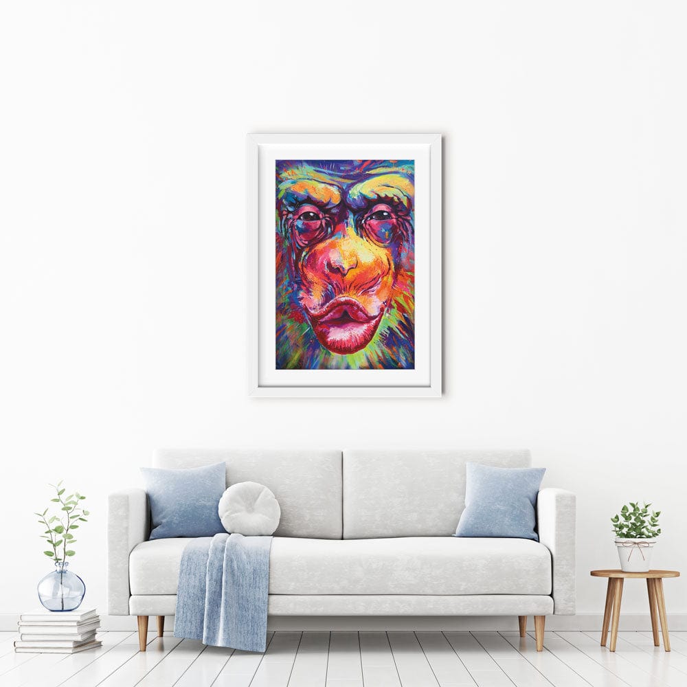 Kissing Monkey Framed Art Print wall art product Limitedart / Shutterstock