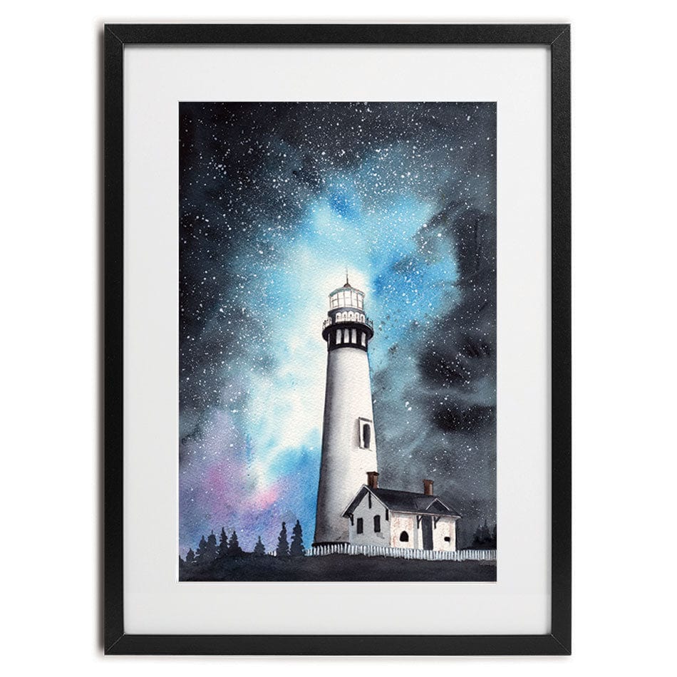 Lighthouse On The Hill Framed Art Print wall art product Tarasova Mariya / Shutterstock
