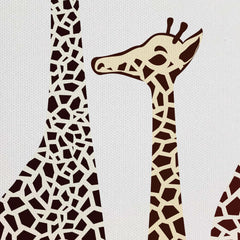 Line Of Giraffes Canvas Print