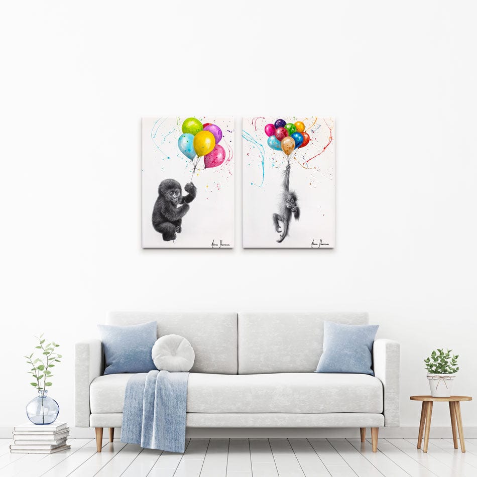 Little Monkeys Duo Canvas Print wall art product Ashvin Harrison