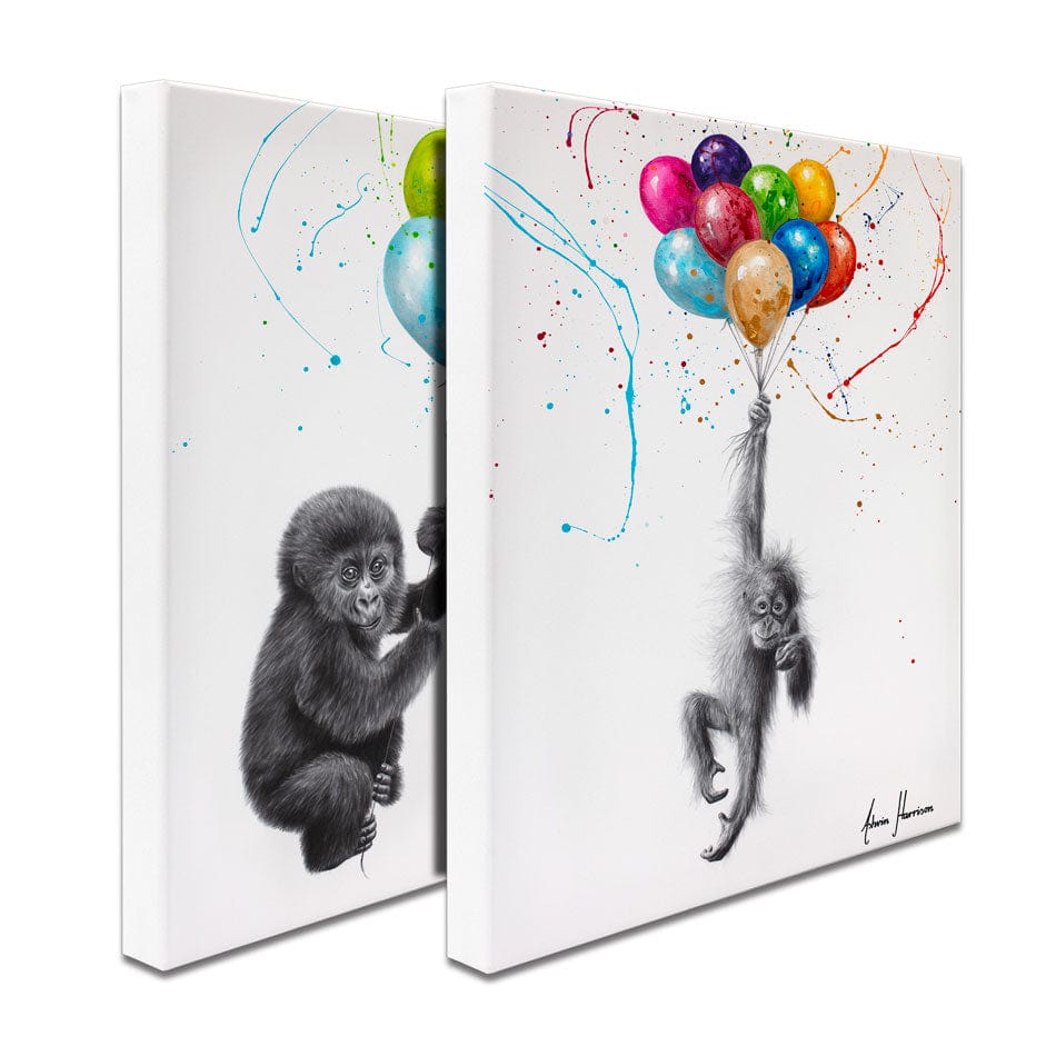 Little Monkeys Duo Canvas Print wall art product Ashvin Harrison