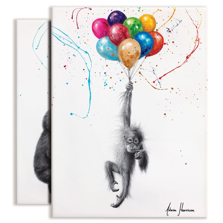 Little Monkeys Duo Canvas Print wall art product Ashvin Harrison
