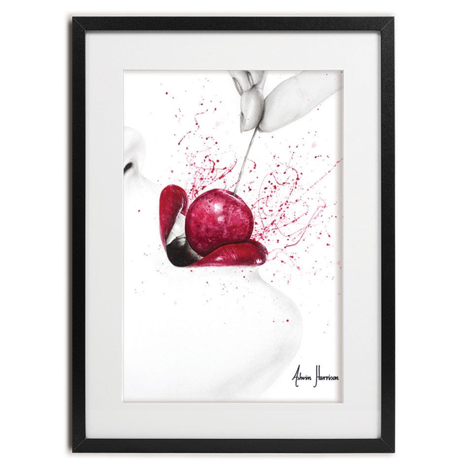 Little Sweet Cherry Framed Art Print wall art product Ashvin Harrison