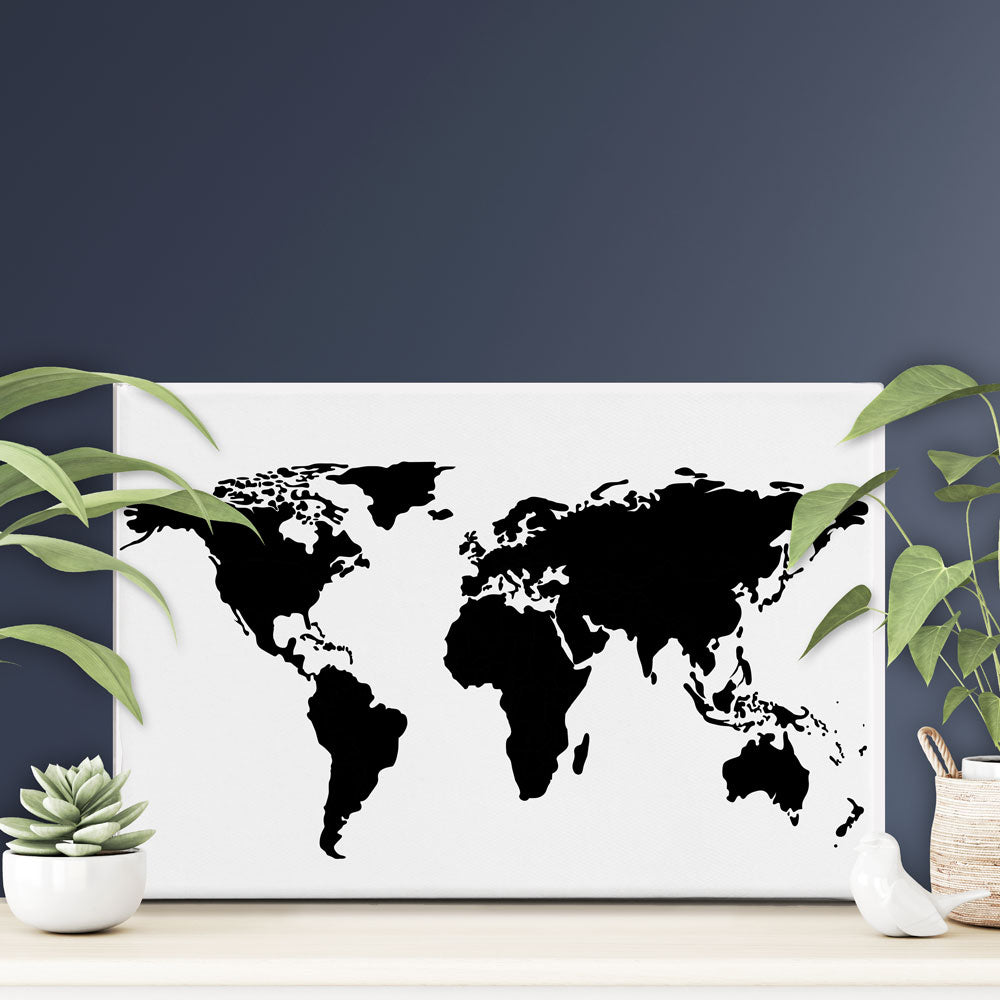 Modern World Map Canvas Print