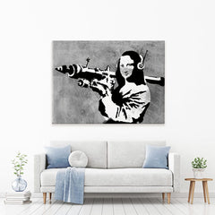 Mona Lisa Rocket Launcher Canvas Print