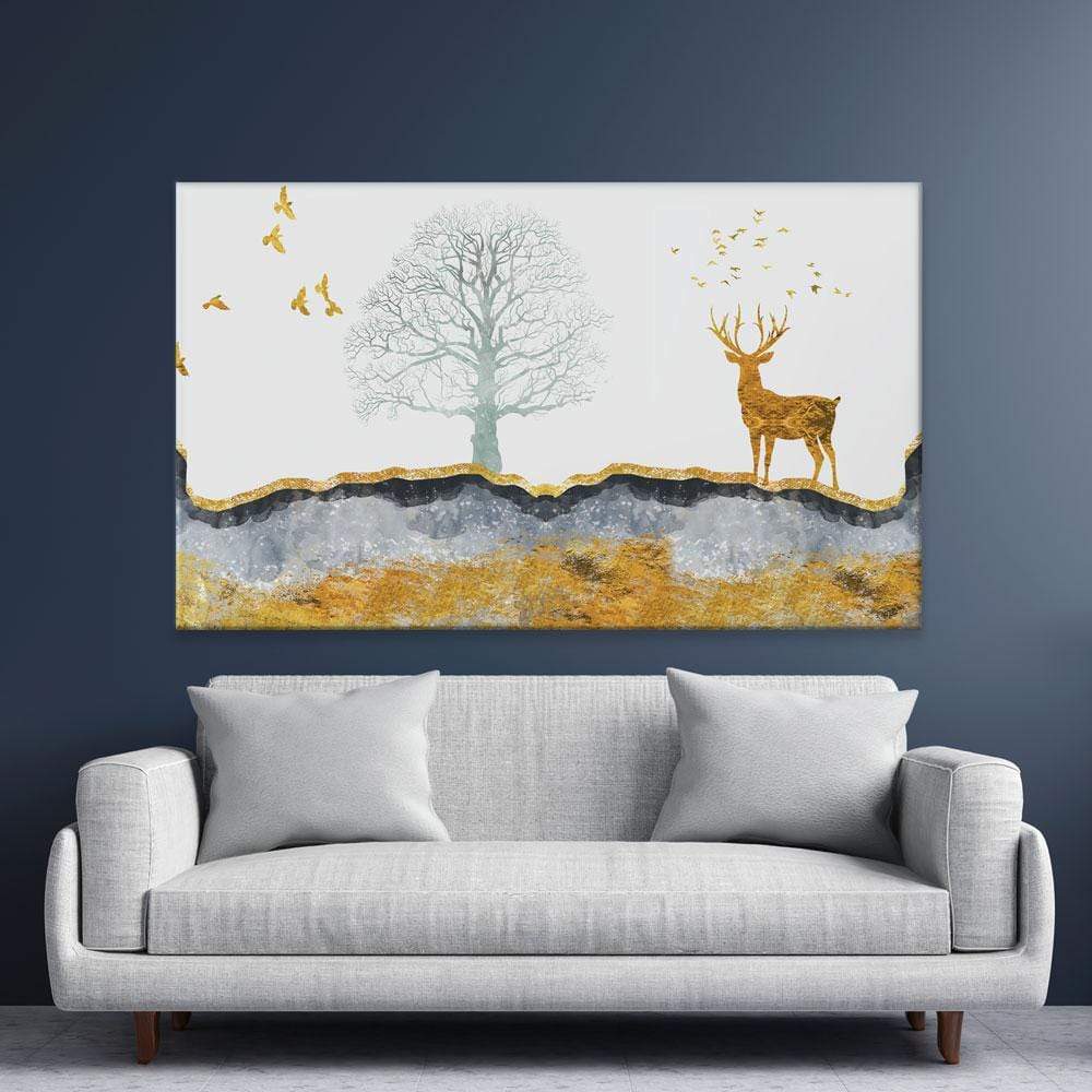 Mountain Deer Canvas Print wall art product mosamem adv / Shutterstock