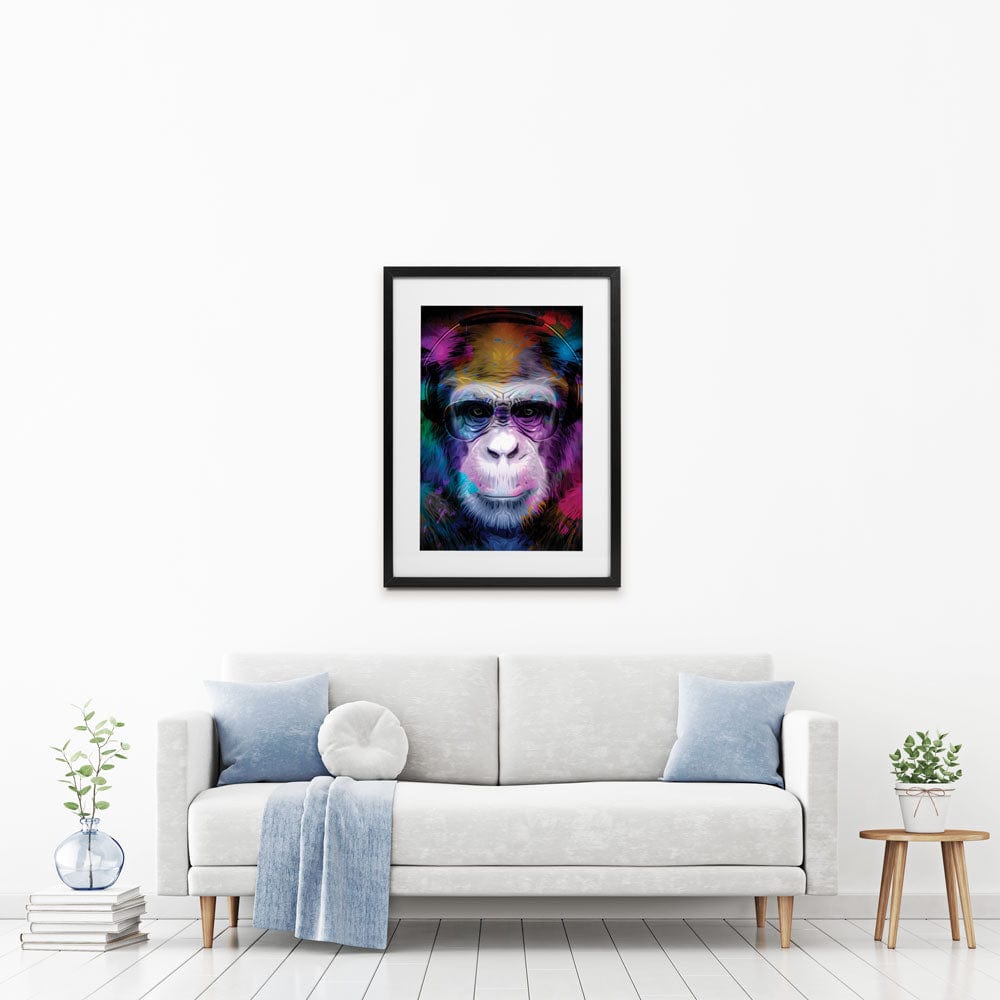 Multicoloured Monkey Framed Art Print wall art product ARTEMENKO VALENTYN / Shutterstock