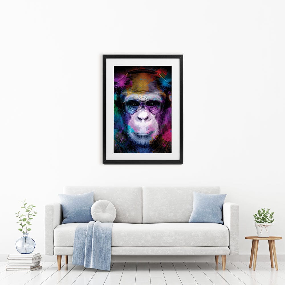 Multicoloured Monkey Framed Art Print wall art product ARTEMENKO VALENTYN / Shutterstock