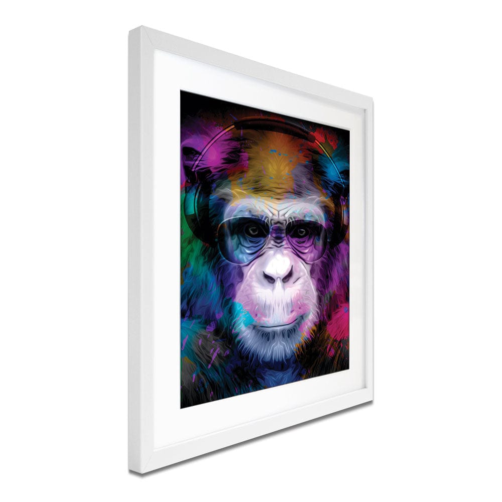 Multicoloured Monkey Framed Art Print wall art product ARTEMENKO VALENTYN / Shutterstock