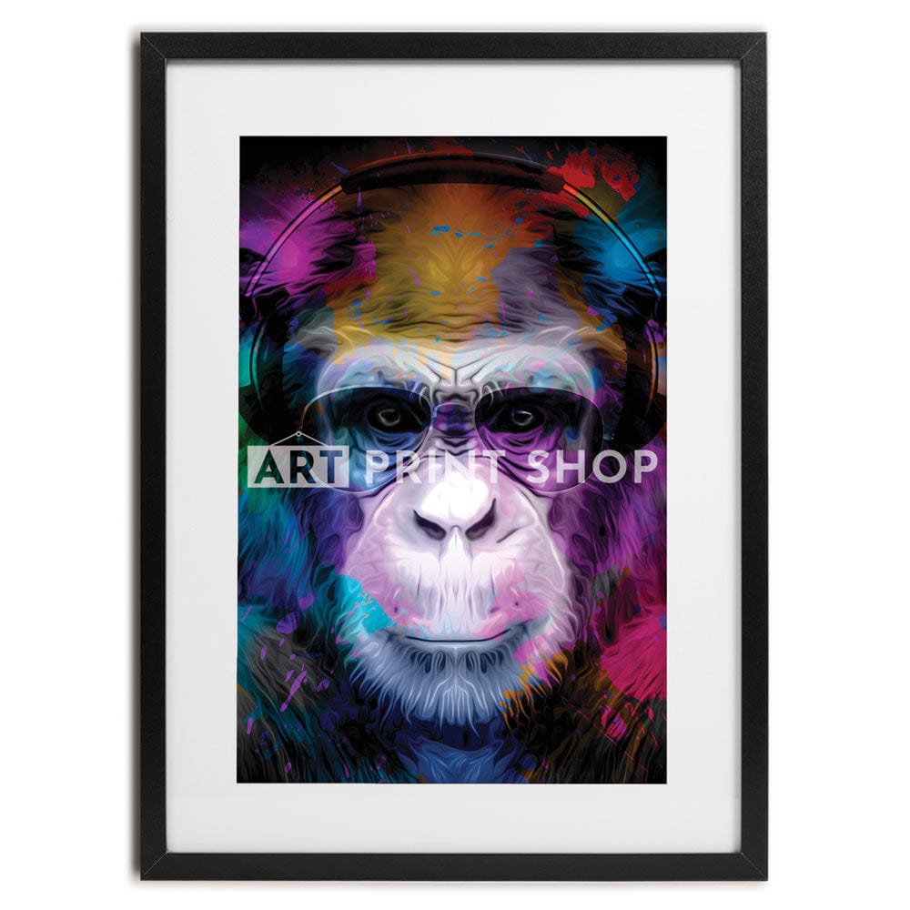 Multicoloured Monkey Framed Art Print wall art product ARTEMENKO VALENTYN / Shutterstock
