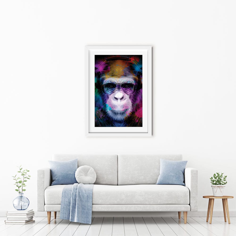 Multicoloured Monkey Framed Art Print wall art product ARTEMENKO VALENTYN / Shutterstock