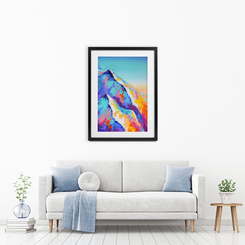 Multicoloured Mountains Framed Art Print wall art product Mari Dein / Shutterstock