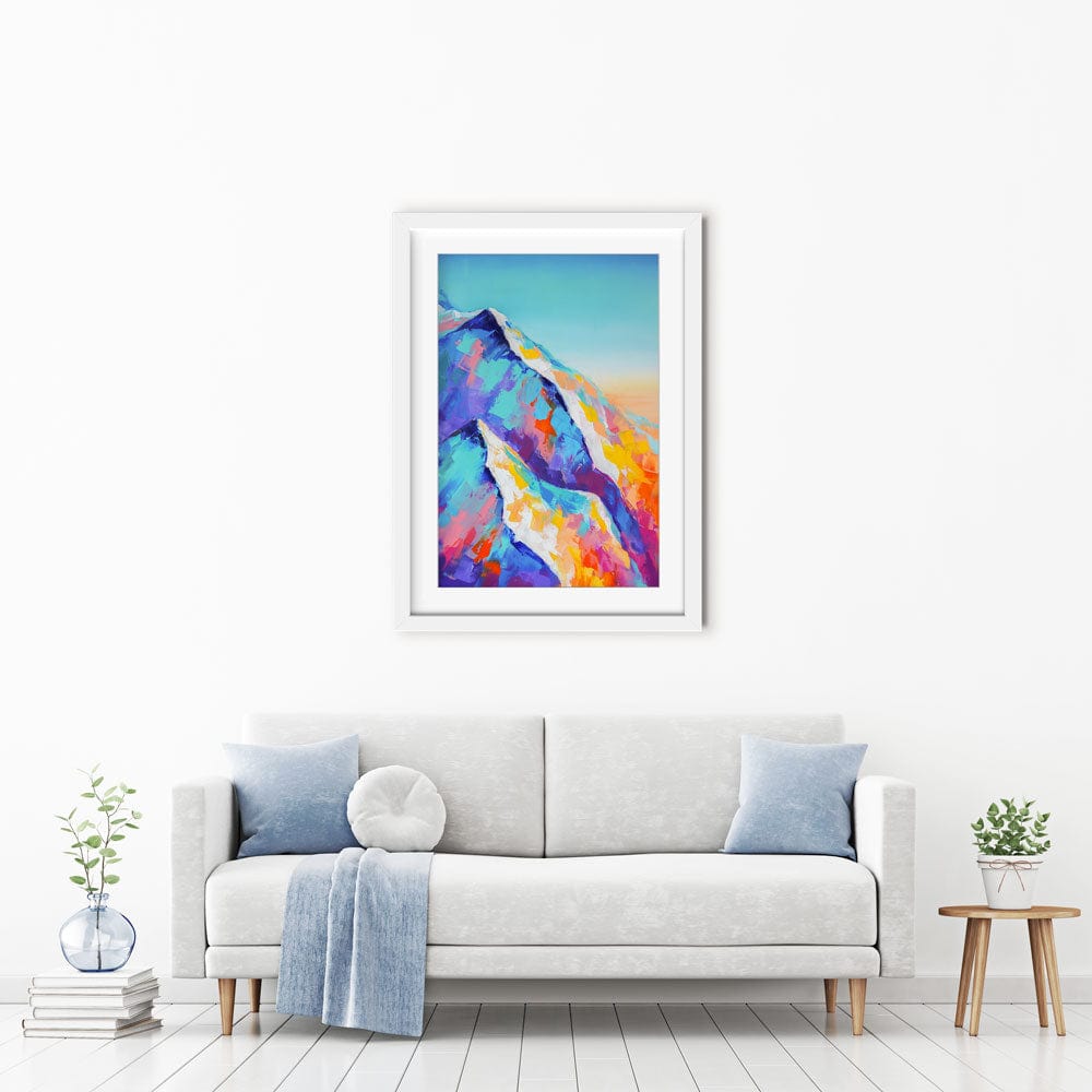 Multicoloured Mountains Framed Art Print wall art product Mari Dein / Shutterstock