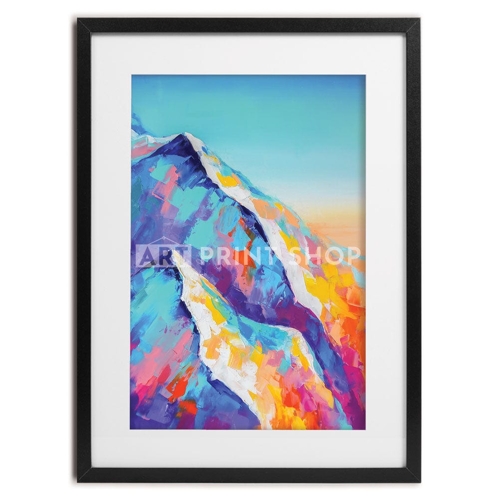 Multicoloured Mountains Framed Art Print wall art product Mari Dein / Shutterstock