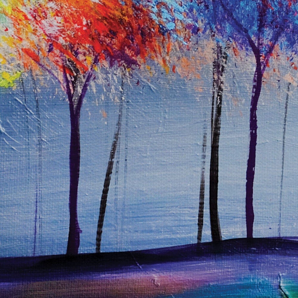 Multicoloured Trees Canvas Print wall art product Valenty / Shutterstock