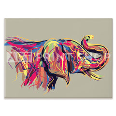 Multicoloured Elephant Canvas Print