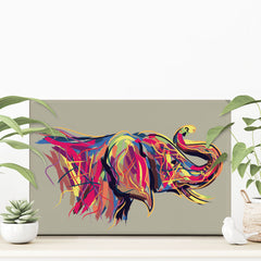 Multicoloured Elephant Canvas Print