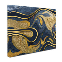 Navy Marble Canvas Print