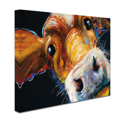 Nosy Cow Canvas Print