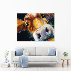 Nosy Cow Canvas Print