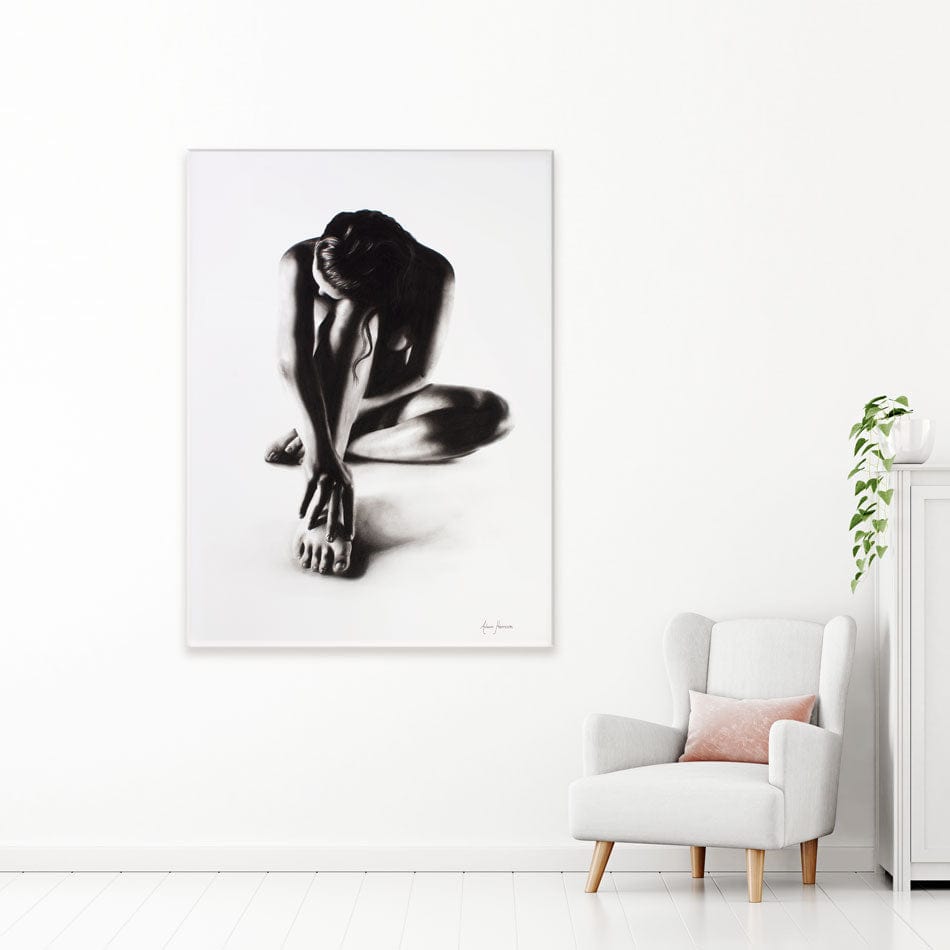 Nude Woman Charcoal Study 41 Canvas Print wall art product Ashvin Harrison