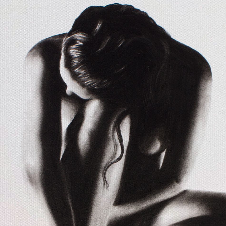 Nude Woman Charcoal Study 41 Canvas Print wall art product Ashvin Harrison