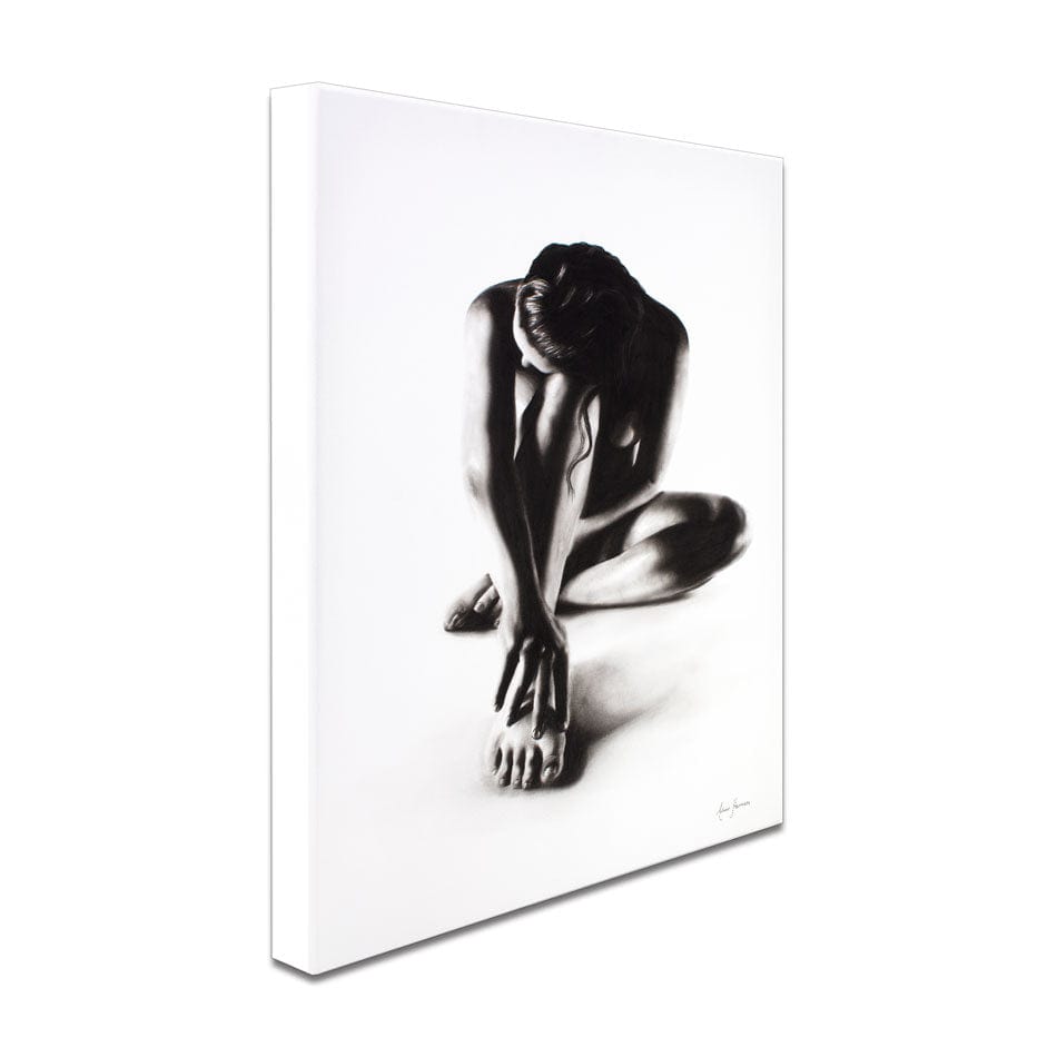 Nude Woman Charcoal Study 41 Canvas Print wall art product Ashvin Harrison