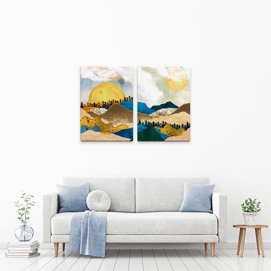 Over The Hills And Far Away Duo Canvas Print wall art product 3d artwork wallpaper / Shutterstock
