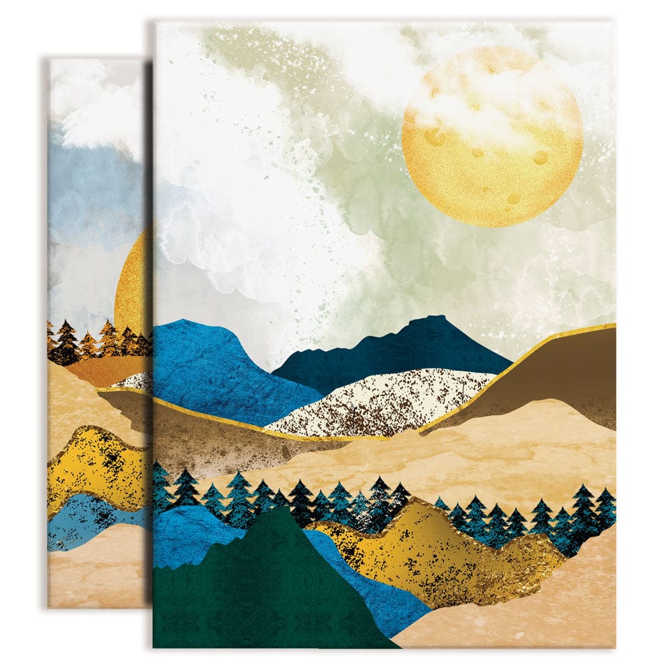 Over The Hills And Far Away Duo Canvas Print wall art product 3d artwork wallpaper / Shutterstock