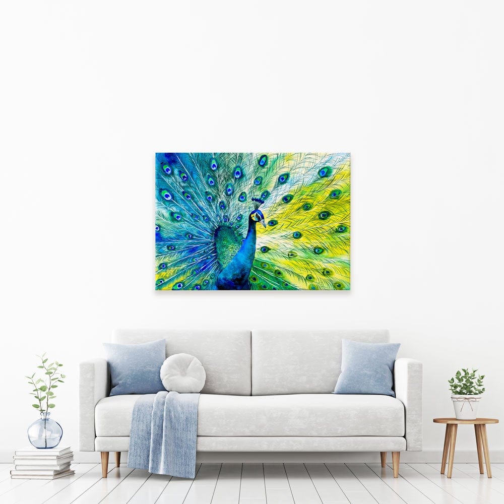 Peacock Power Canvas Print wall art product CYC / Shutterstock