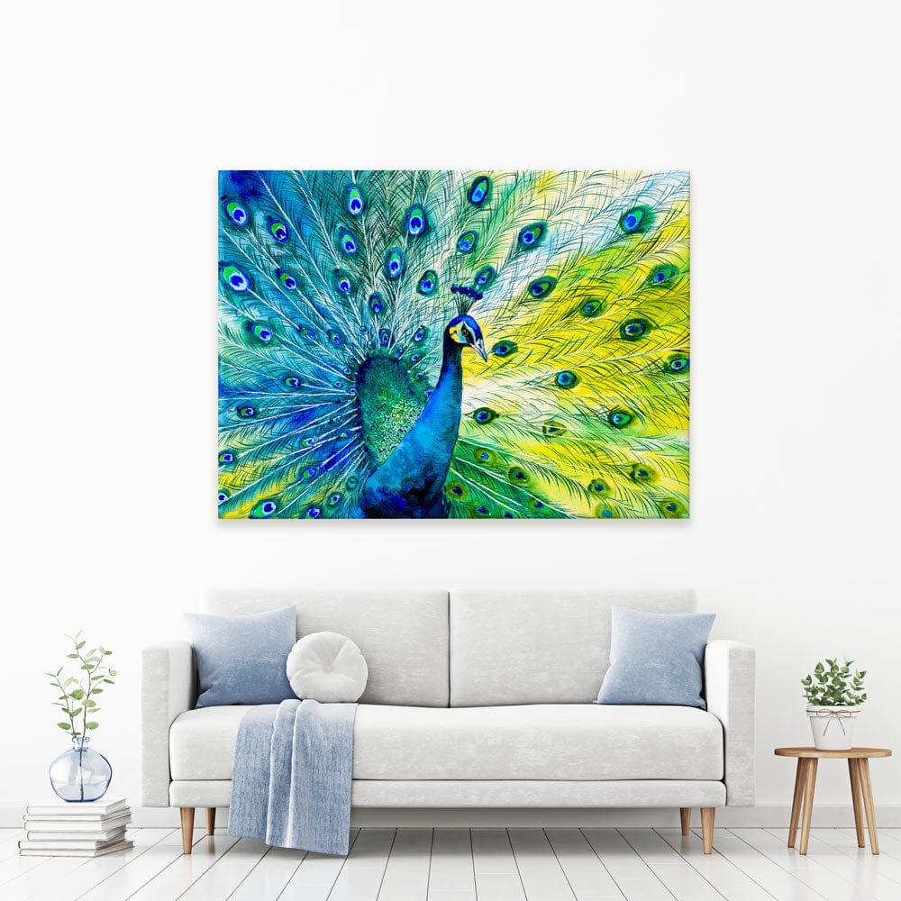 Peacock Power Canvas Print wall art product CYC / Shutterstock