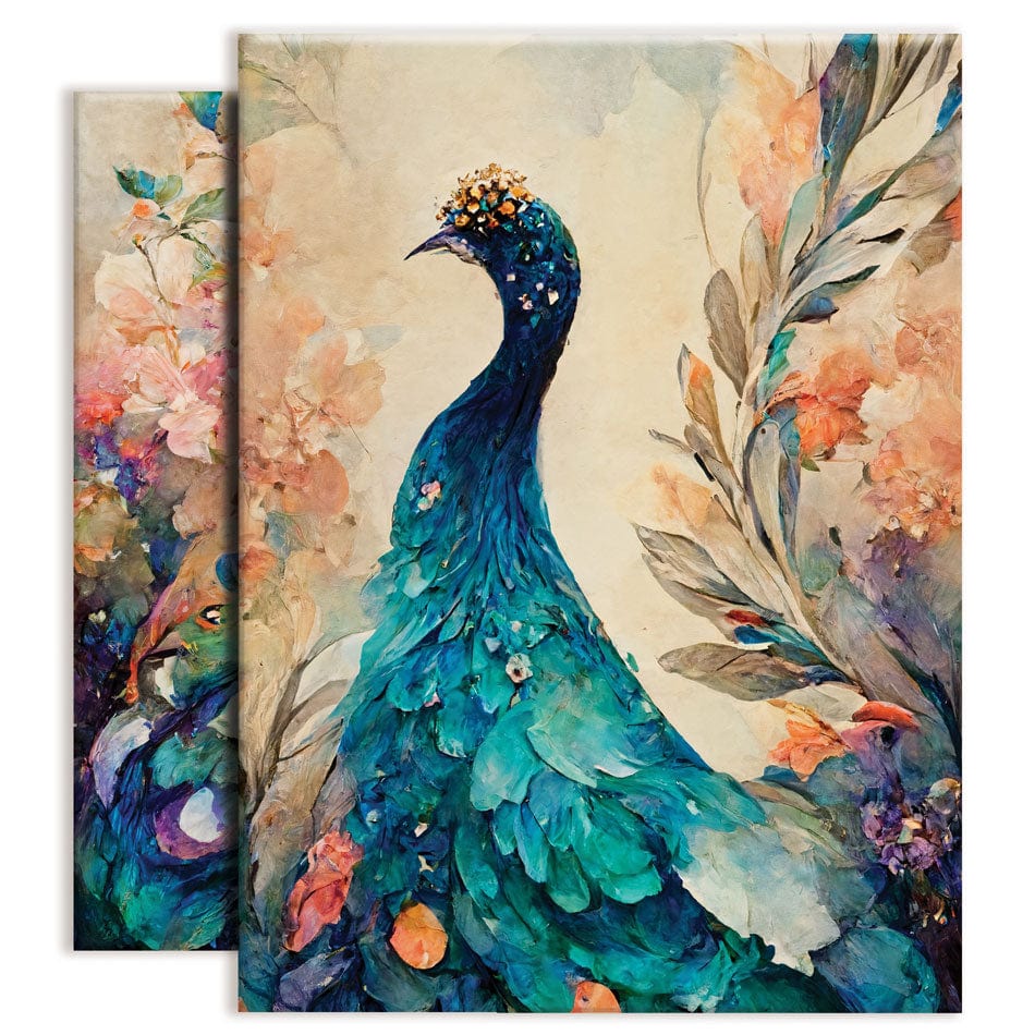 Peacocks Gaze Duo Canvas Print wall art product 3d artwork wallpaper / Shutterstock