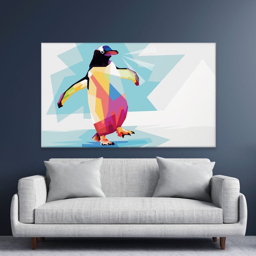 Penguin On Ice Canvas Print wall art product Tasmad Graphics / Shutterstock