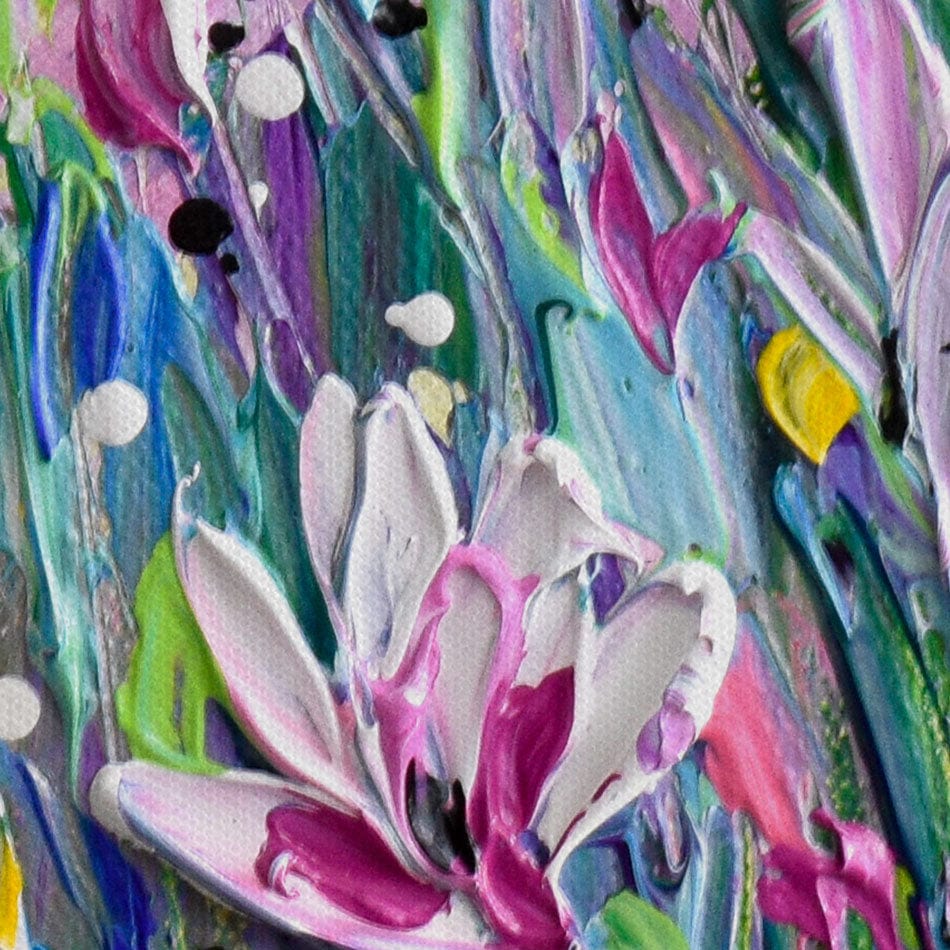 Pink Meadow Trio Canvas Print wall art product Olga Tkachyk