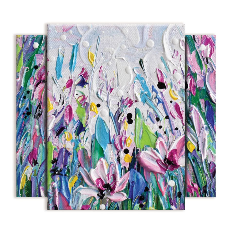 Pink Meadow Trio Canvas Print wall art product Olga Tkachyk