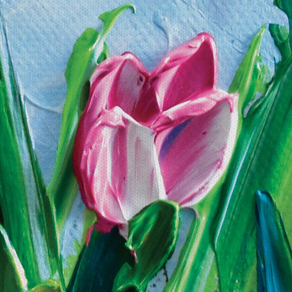 Pink Tulips Canvas Print wall art product Olga Tkachyk