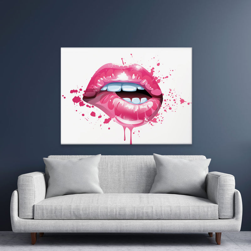 Pink Lips Canvas Print