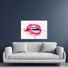 Pink Lips Canvas Print
