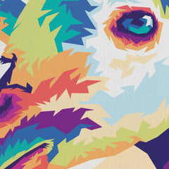 Pop Art Giraffe Head Canvas Print