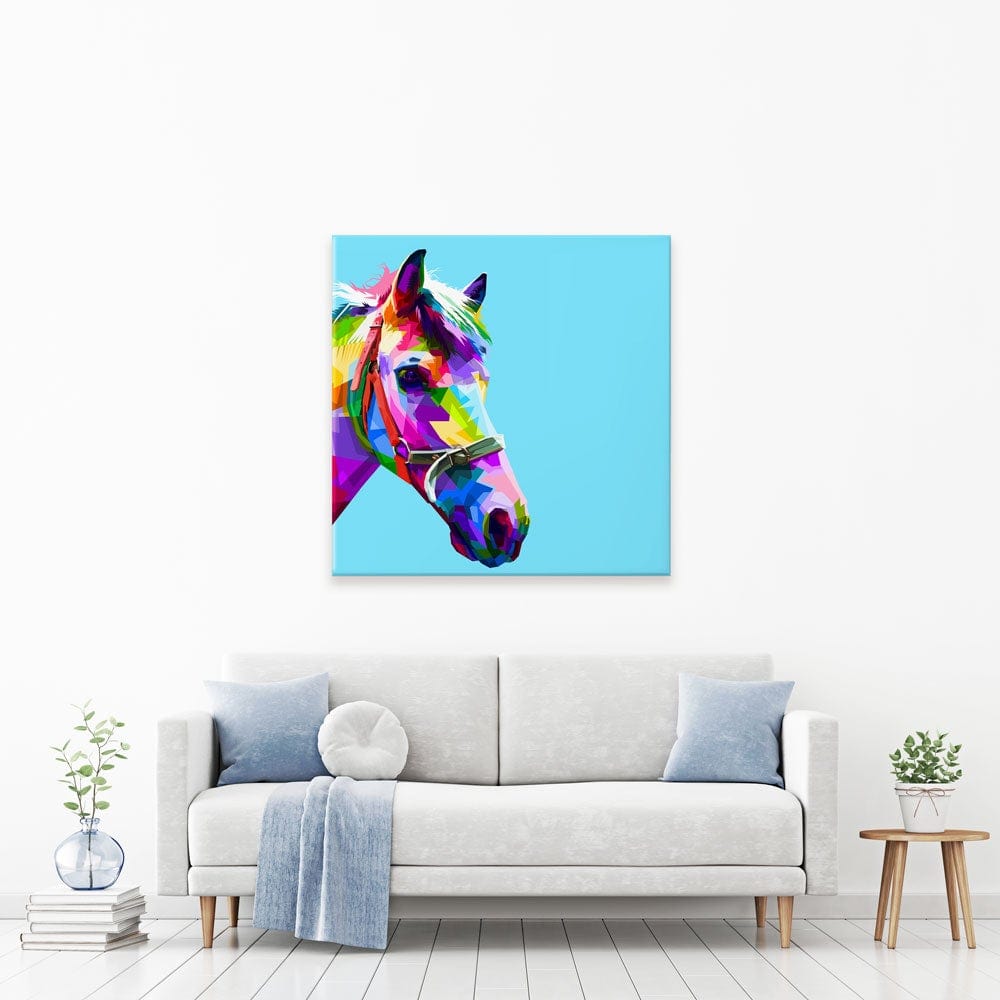 Pop Art Horse Canvas Print wall art product rainbow zoo / Shutterstock