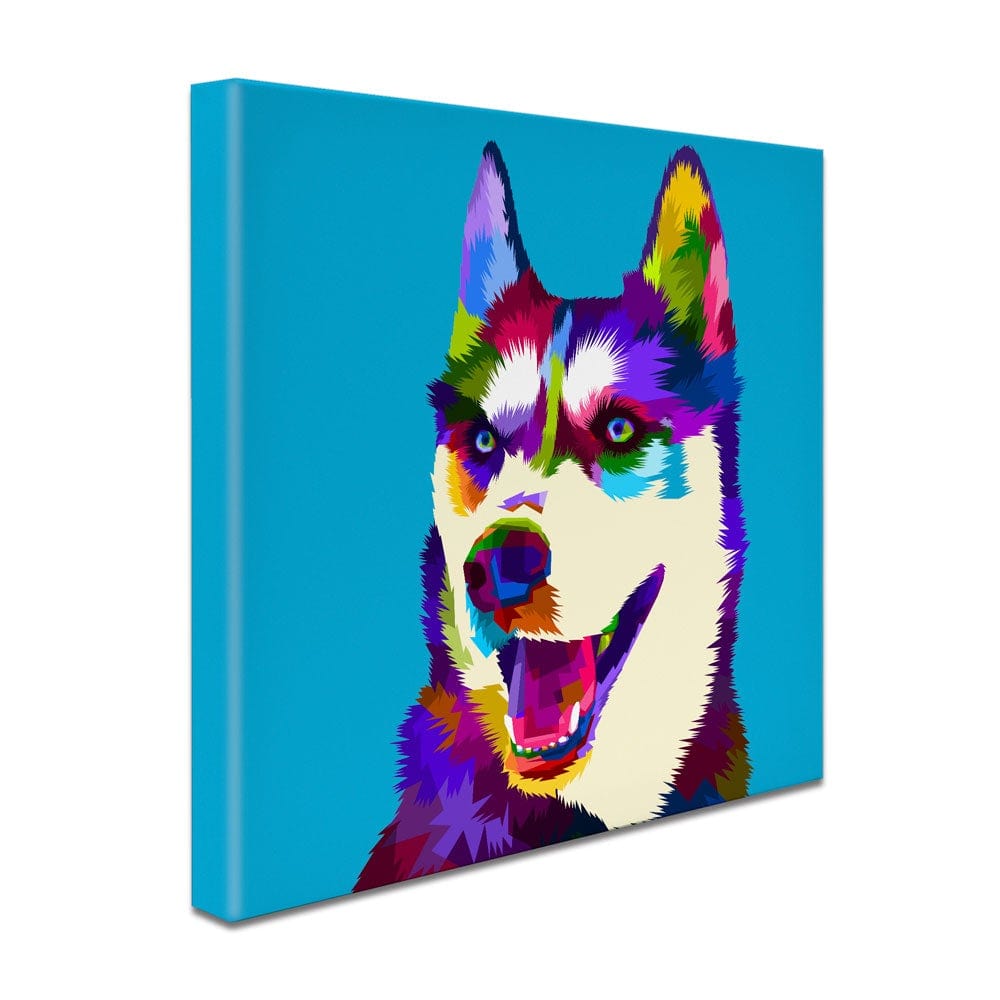 Pop Art Husky Canvas Print wall art product rainbow zoo / Shutterstock
