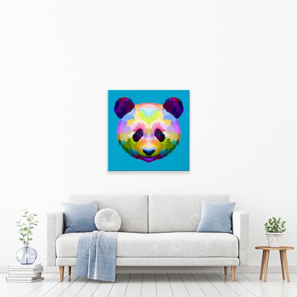 Pop Art Panda Canvas Print wall art product rainbow zoo / Shutterstock
