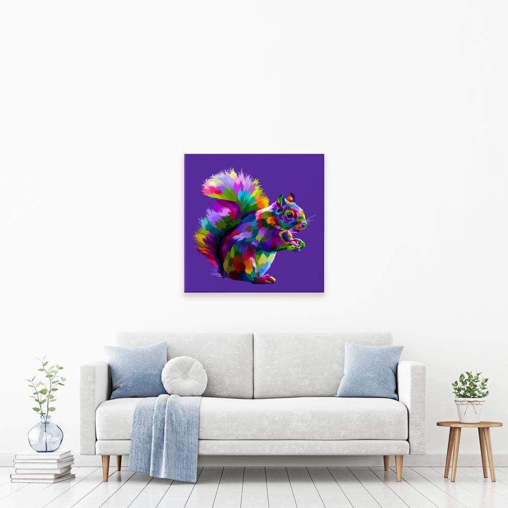 Pop Art Squirrel Canvas Print wall art product rainbow zoo / Shutterstock