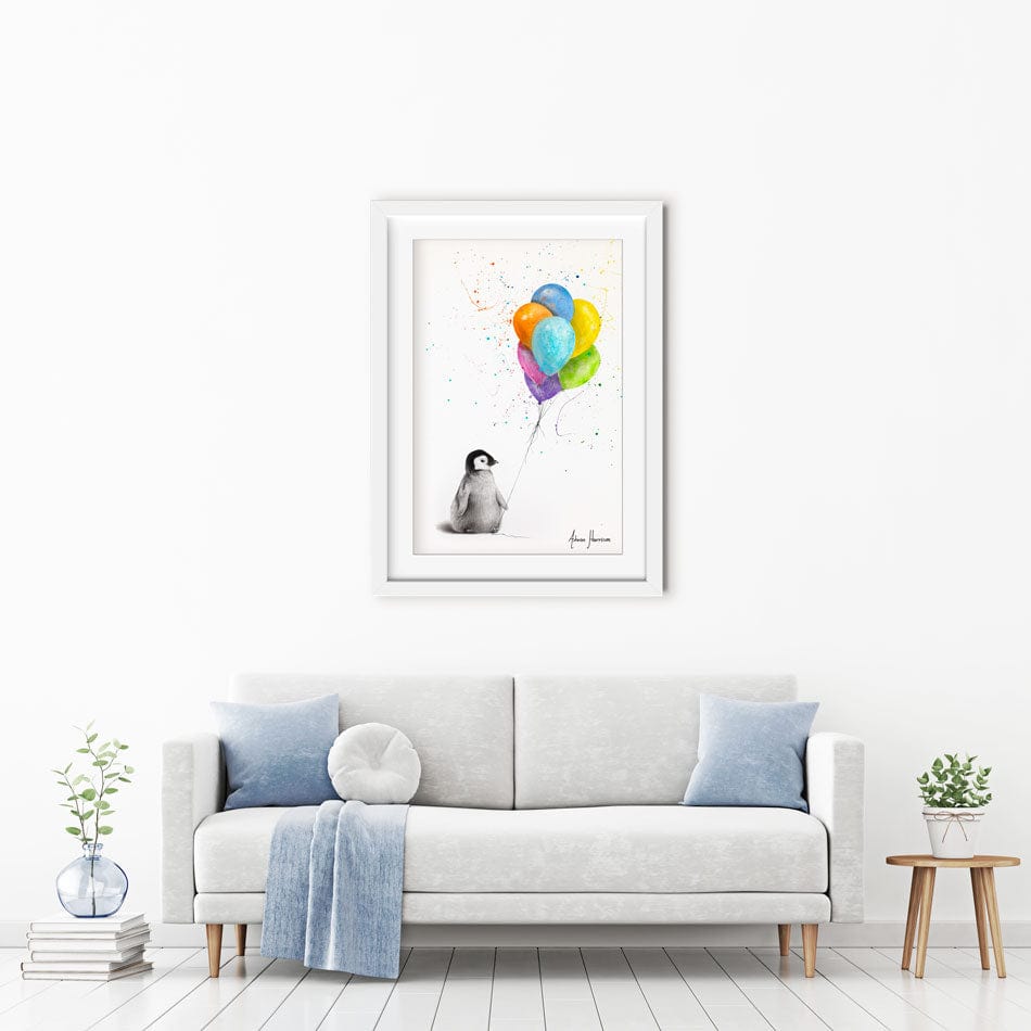 Positive Penguin Framed Art Print wall art product Ashvin Harrison