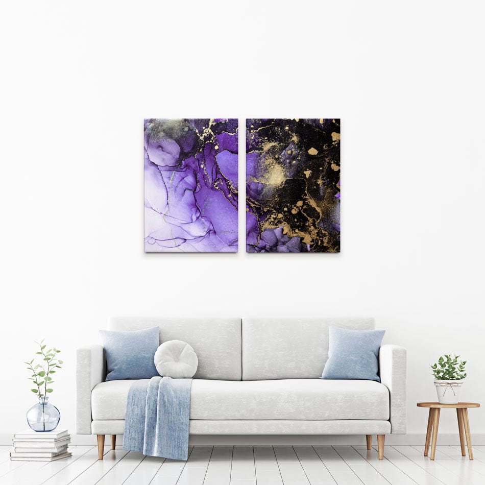 Pretty Purple Marble Duo Canvas Print wall art product Blue Planet Studio / Shutterstock