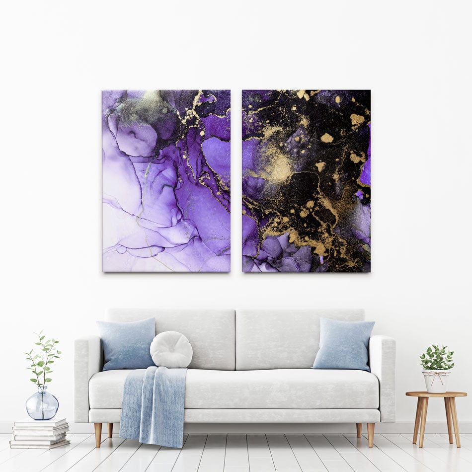 Pretty Purple Marble Duo Canvas Print wall art product Blue Planet Studio / Shutterstock