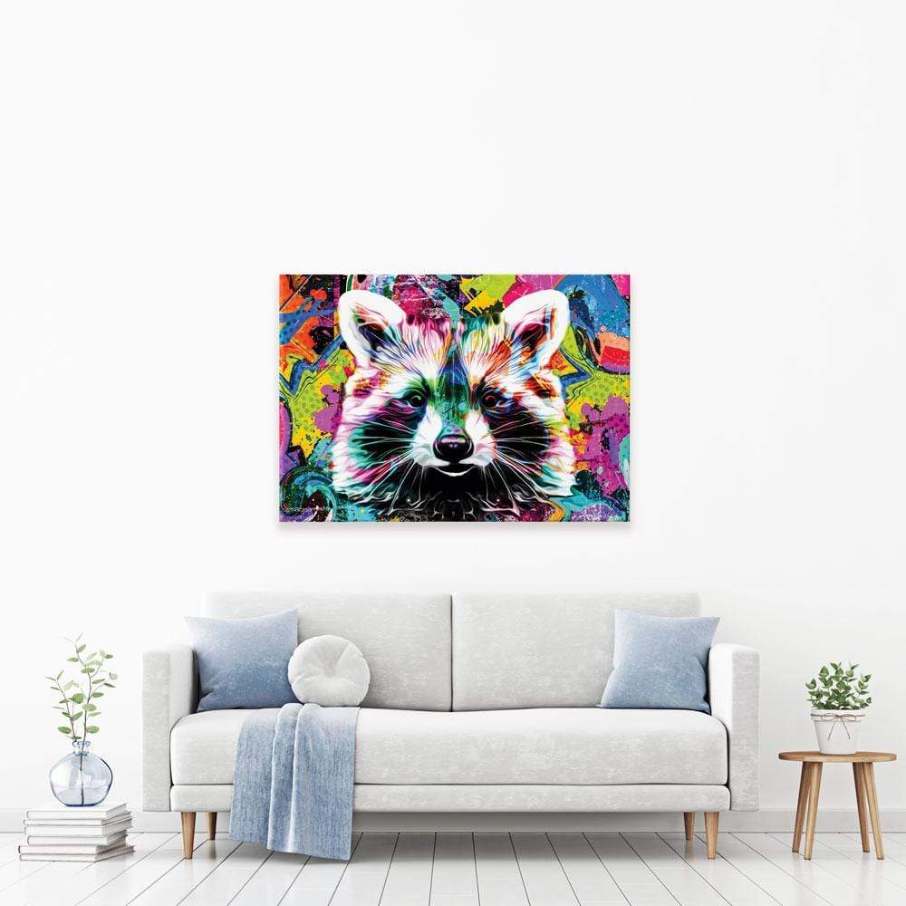 Psychedelic Raccoon Canvas Print wall art product ARTEMENKO VALENTYN / Shutterstock